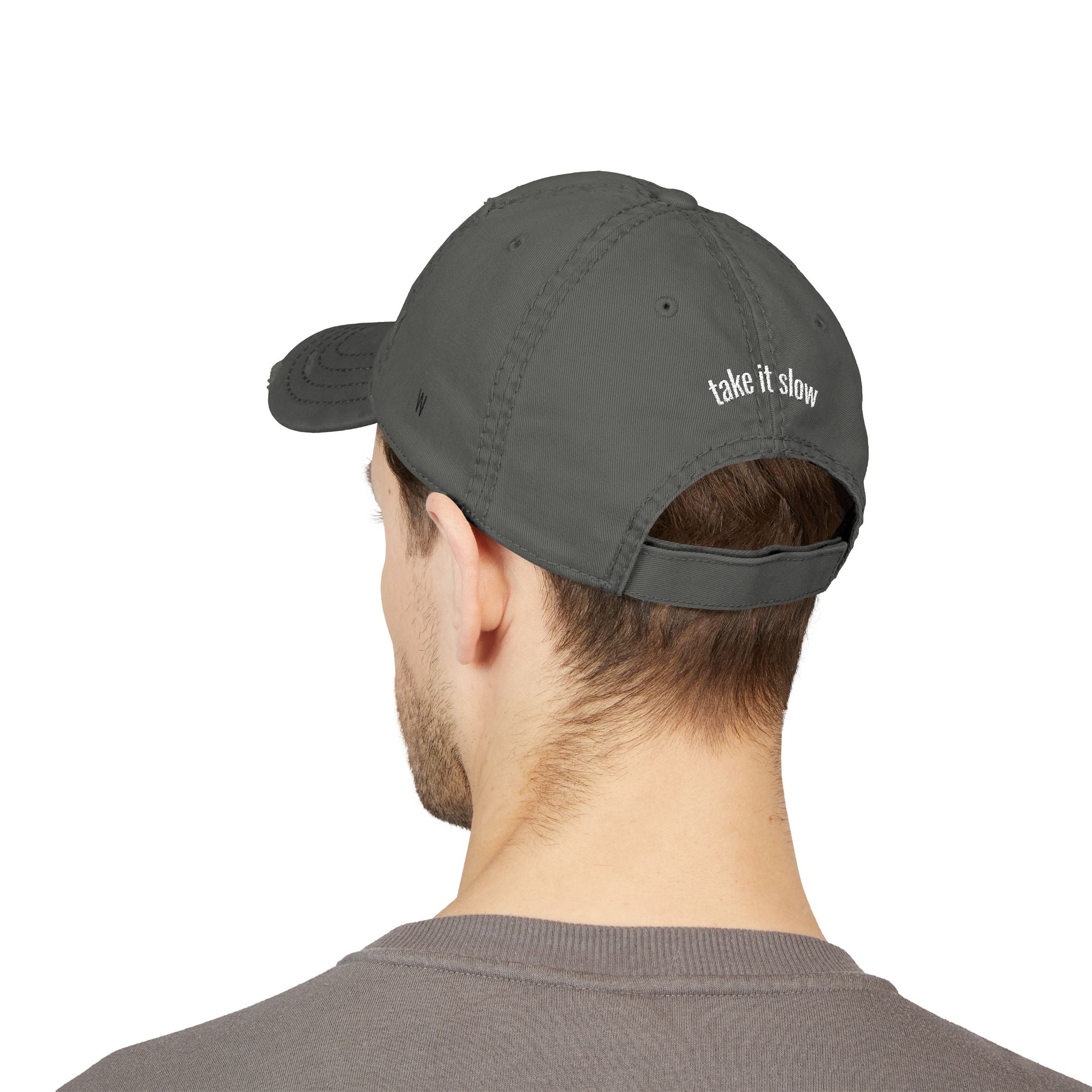 HWY16 Distressed Dad Cap — Coal