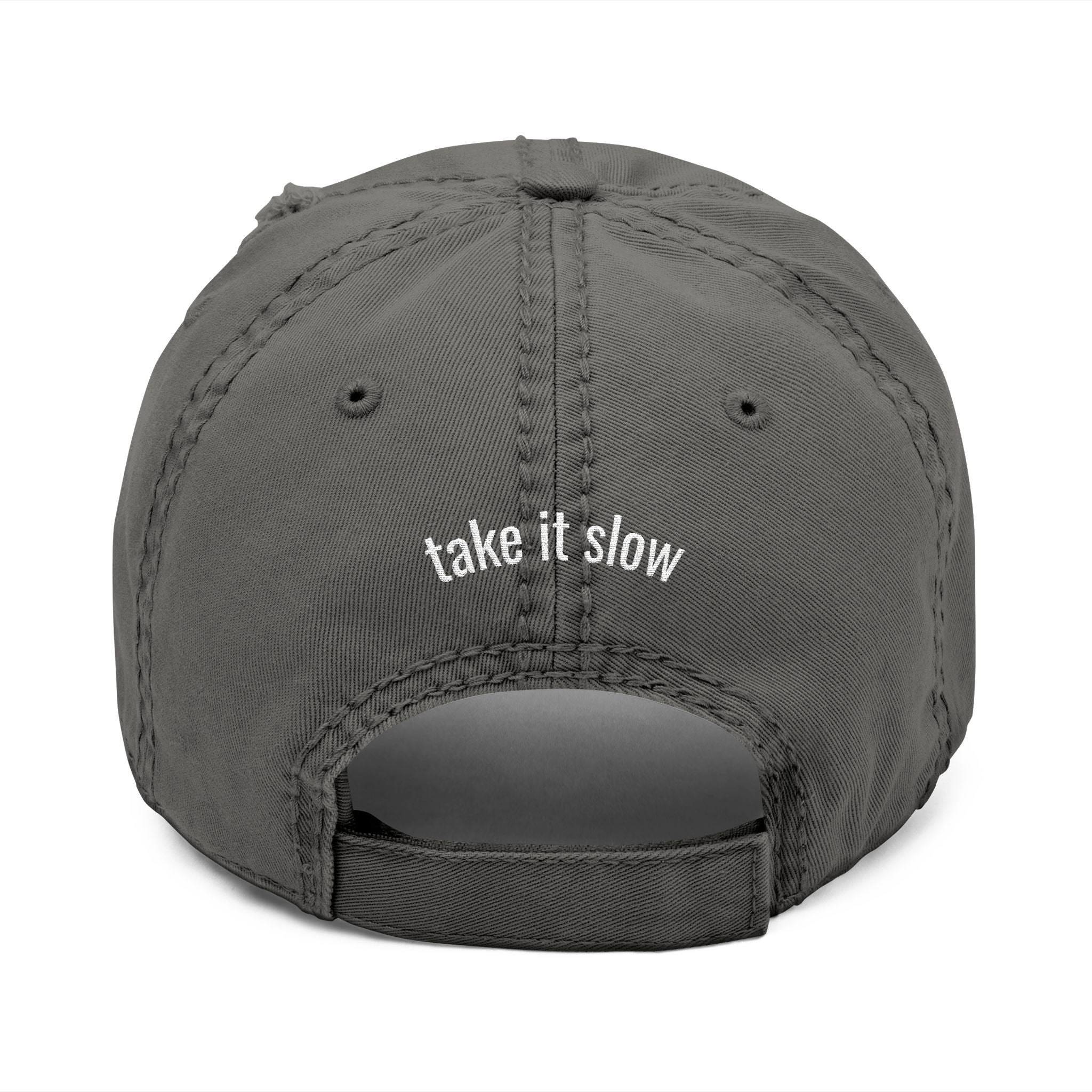HWY16 Distressed Dad Cap — Coal